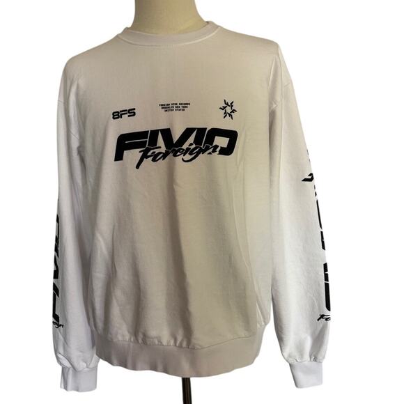 FIVIO Foreign Side Records Brooklyn Streetwear 100% Cotton Sweatshirt Graphics M - Picture 1 of 8